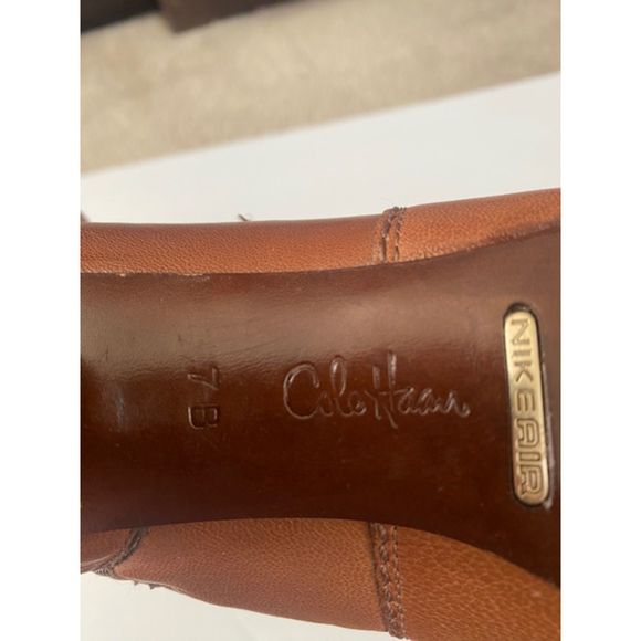 Cole Haan Nike Air Brown Leather Boots Sz 7 - Picture 11 of 12